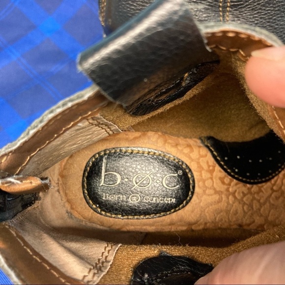 BOC BORN of CONCEPT Sz 6.5 Leather Western Style Stacked Heel Booties - Picture 4 of 12